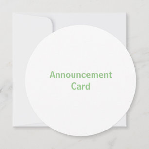 Create You Own 5.25" x 5.25" Circle Announcement