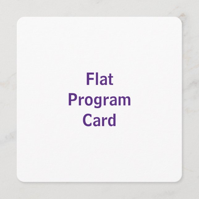 Create You Own 5.25" x 5.25" Rounded Flat Program  Programme (Front)