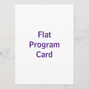 Create You Own 5.5" x 7.5" Flat Program Programme