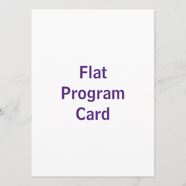 Create You Own 5.5" x 7.5" Flat Program  Programme (Front)