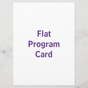 Create You Own 6.5" x 8.75" Flat Program Programme
