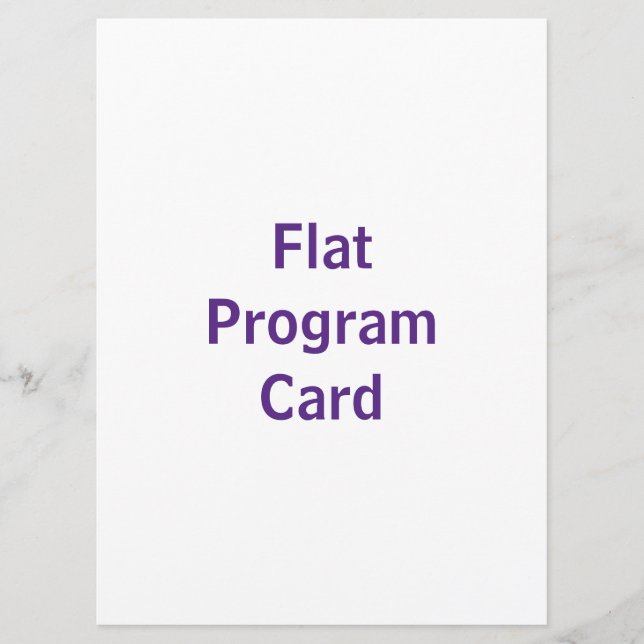 Create You Own 6.5" x 8.75" Flat Program  Programme (Front)