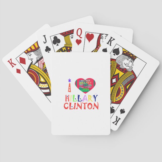 Create You Own Inspirational Hillary Love Quote Playing Cards (Back)