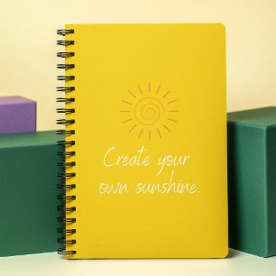 Create you Own Sunshine Quote l Modern Yellow  Planner