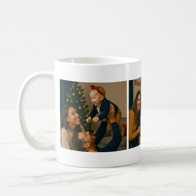 Create Your 3 Photo Collage  Coffee Mug (Left)