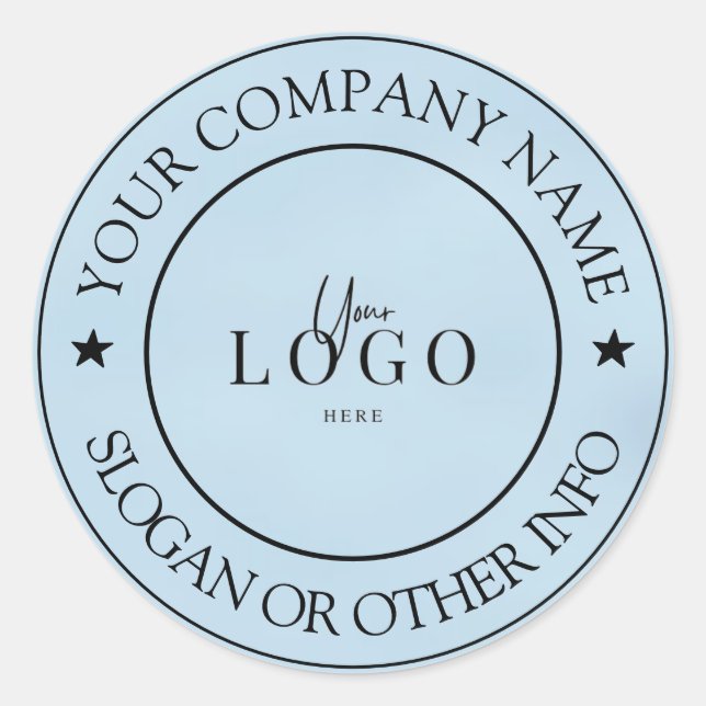 Create Your Business Logo Custom Classic Round Sti Classic Round Sticker (Front)