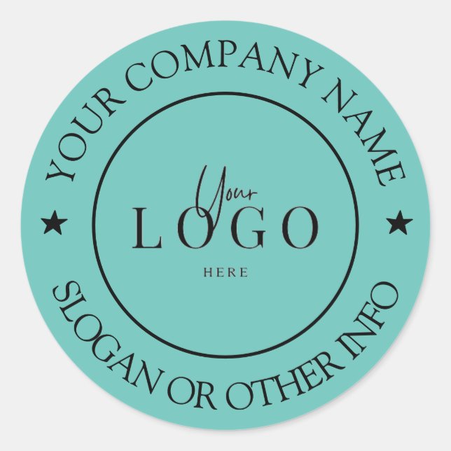Create Your Business Logo Custom Classic Round Sti Sticker (Front)
