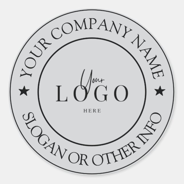 Create Your Business Logo Custom Classic Round Sti Sticker (Front)
