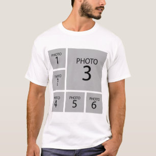 Create your collage Personalised template 6 PHOTO T-Shirt