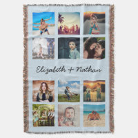 Create Your Custom 12 Family Photo Collage Blue