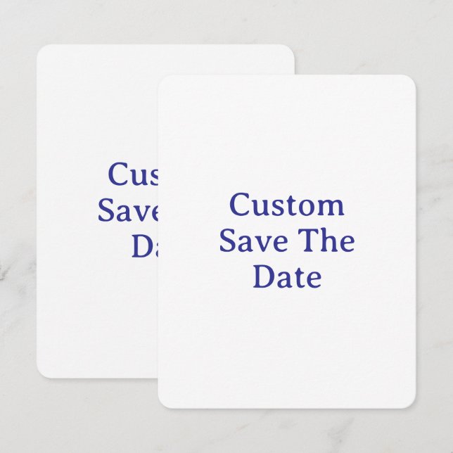 Create Your Custom 4.25" x 5.5" Rounded Save The Date (Front/Back)