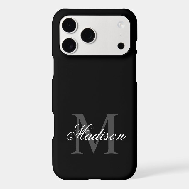Create Your Custom Name Monogram Calligraphy Black (Back)