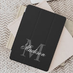 Create Your Custom Name Monogram Calligraphy Black iPad Pro Cover<br><div class="desc">Create your own personalised iPad Air cover with your custom name and monogram. To edit this design template,  simply edit the text fields as shown above. You can easily add more text or images,  customise fonts and colours. Treat yourself or make the perfect gift for family and friends!</div>