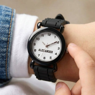 Create Your Custom Name Personalised Boys Black Watch