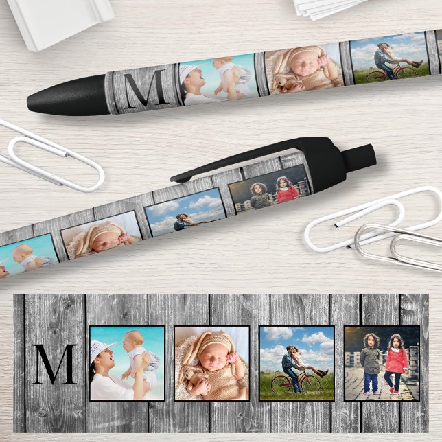 Create Your Custom Photo Collage Rustic Farmhouse Black Ink Pen (Creator Uploaded)