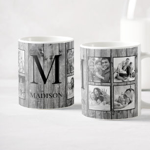 Create Your Custom Photo Collage Rustic Farmhouse Coffee Mug