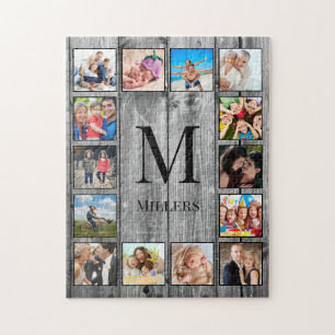 Create Your Custom Photo Collage Rustic Farmhouse Jigsaw Puzzle