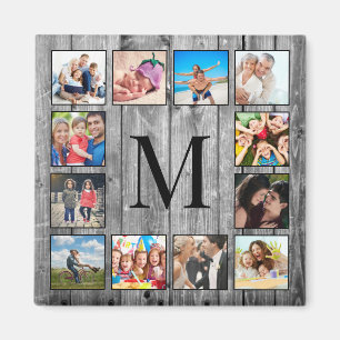 Create Your Custom Photo Collage Rustic Farmhouse Magnet
