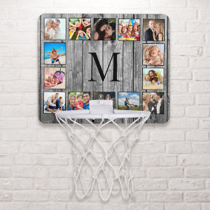 Create Your Custom Photo Collage Rustic Farmhouse Mini Basketball Hoop