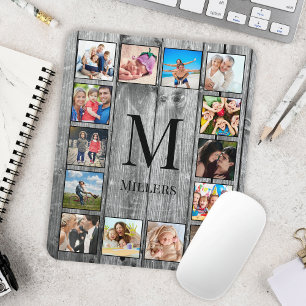 Create Your Custom Photo Collage Rustic Farmhouse Mouse Pad