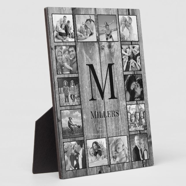 Create Your Custom Photo Collage Rustic Farmhouse Plaque (Side)