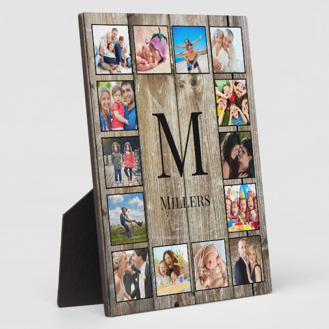 Create Your Custom Photo Collage Rustic Farmhouse Plaque (Side)