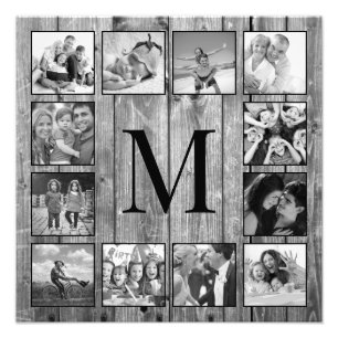 Create Your Custom Photo Collage Rustic Farmhouse Print