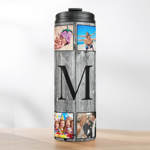 Create Your Custom Photo Collage Rustic Farmhouse Thermal Tumbler