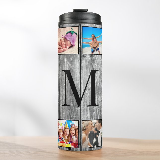 Create Your Custom Photo Collage Rustic Farmhouse Thermal Tumbler (Creator Uploaded)