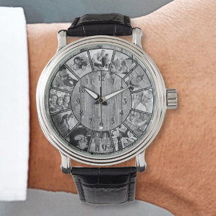 Create Your Custom Photo Collage Rustic Farmhouse Watch