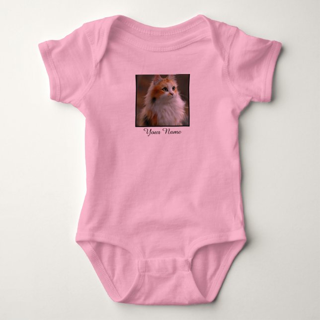 Create Your Custom Photo & Name  Baby Bodysuit (Front)