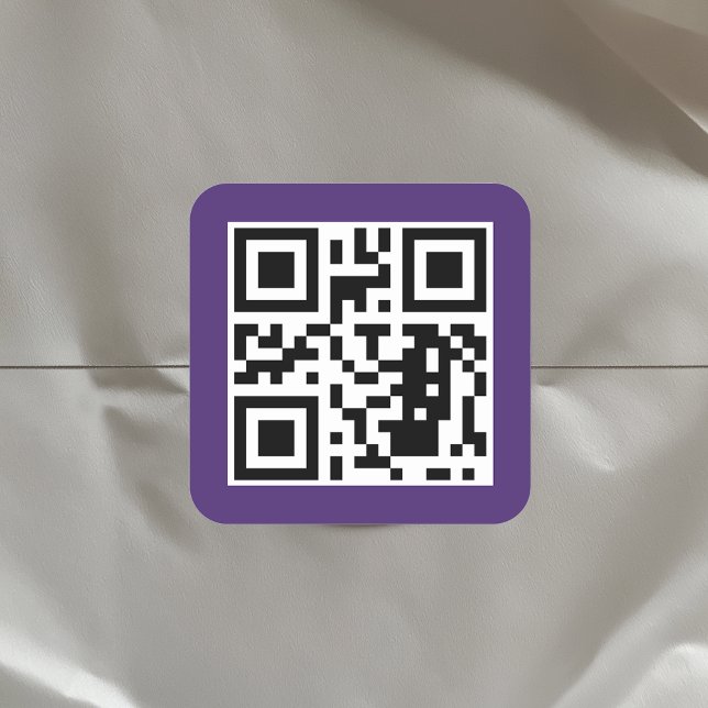 Create Your Custom QR Code Purple Square Sticker (QR Code Square Purple Sticker)