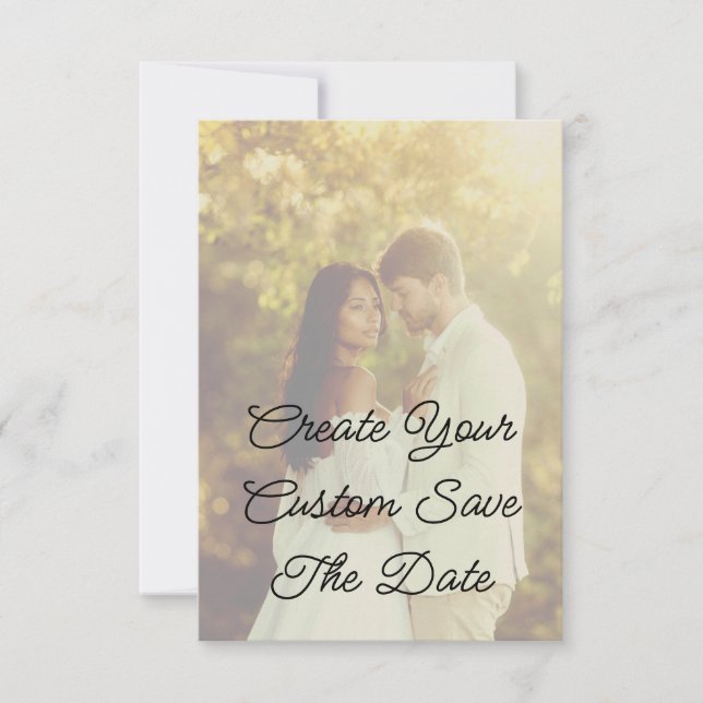 Create Your Custom Save The Date RSVP Card (Front)