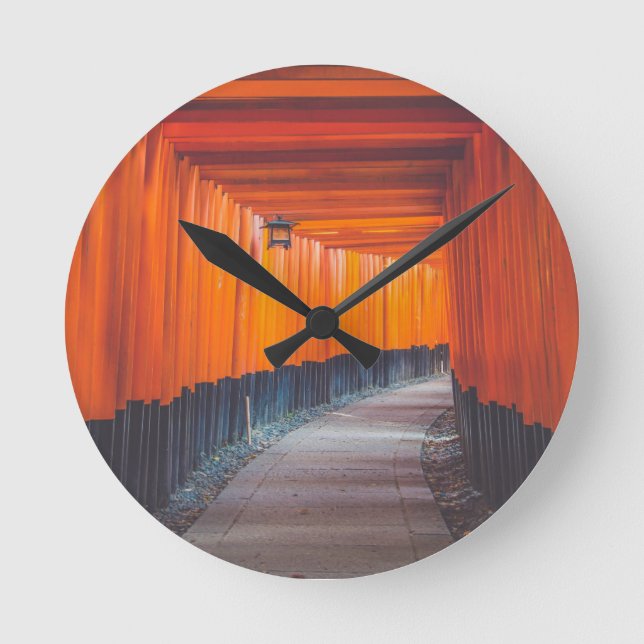 Create your custom stylish red photo clock great (Front)
