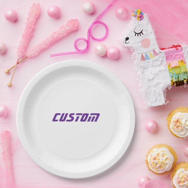 Create Your Customise 9" Round Paper Plate (Party)