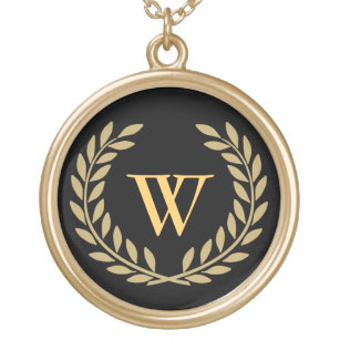 Create Your Decorative Monogram Gold Plated Necklace