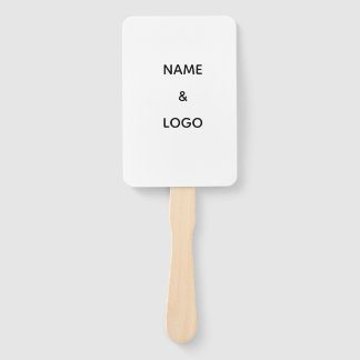 Create your design here add your text logo hand fan