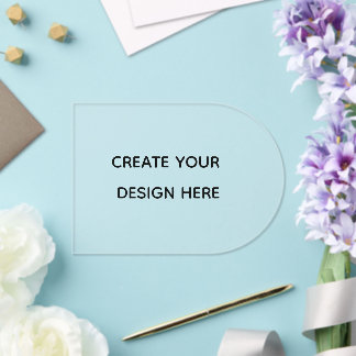 Create your design here add your text logo hare acrylic invitations
