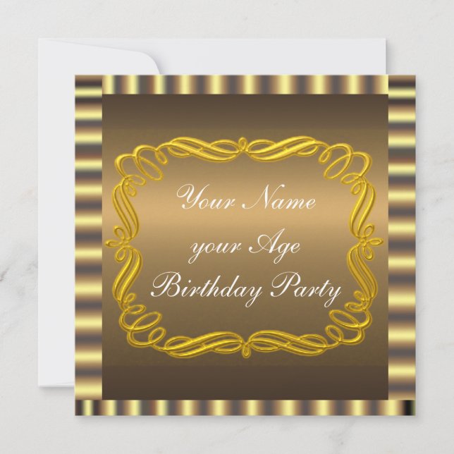 Create Your Gold Chocolate Invitation (Front)