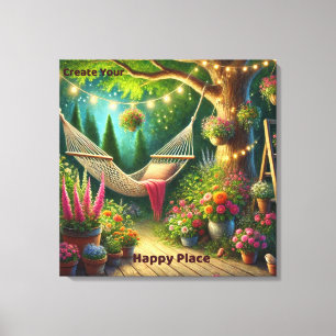 Create Your Happy Place - Tranquil Nature Canvas Print