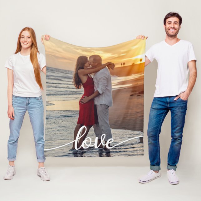 Create Your Love Romantic Photo  Fleece Blanket (In Situ)