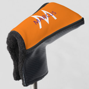 Create Your Monogrammed Orange Blade Style Putter Golf Head Cover