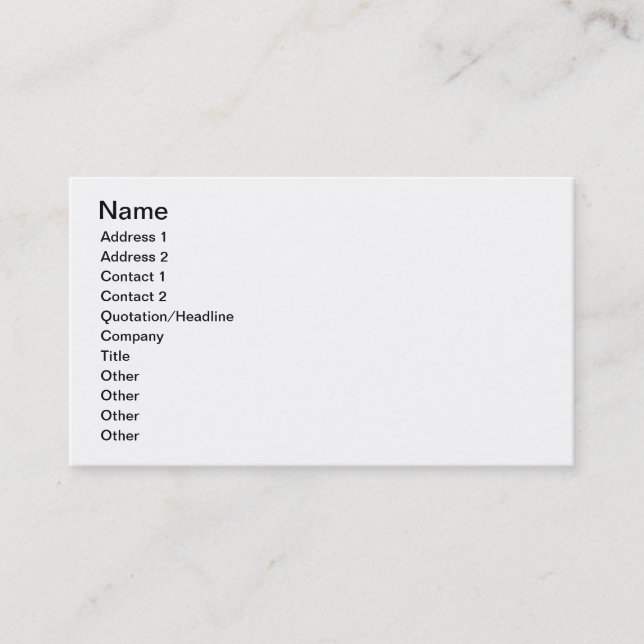 Create Your One Of A Kind Business Card (Front)