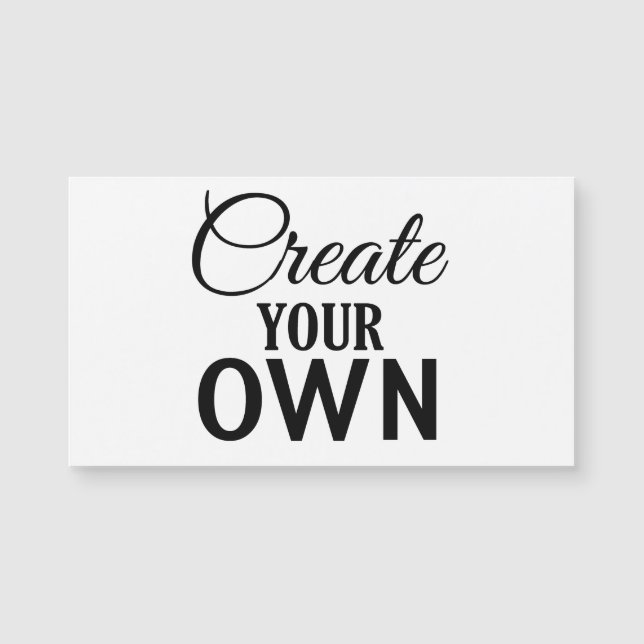 Create Your Own (Front)