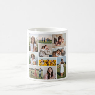 Create Your Own 10 Photo Collage Coffee Mug