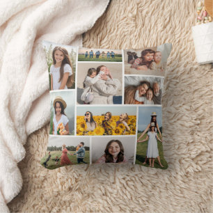 Create Your Own 10 Photo Collage Cushion