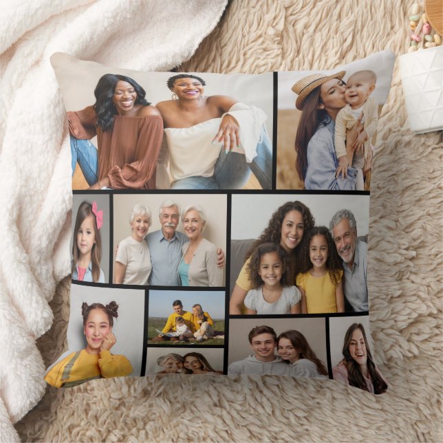 Create Your Own 10 Photo Collage  Cushion (Blanket)