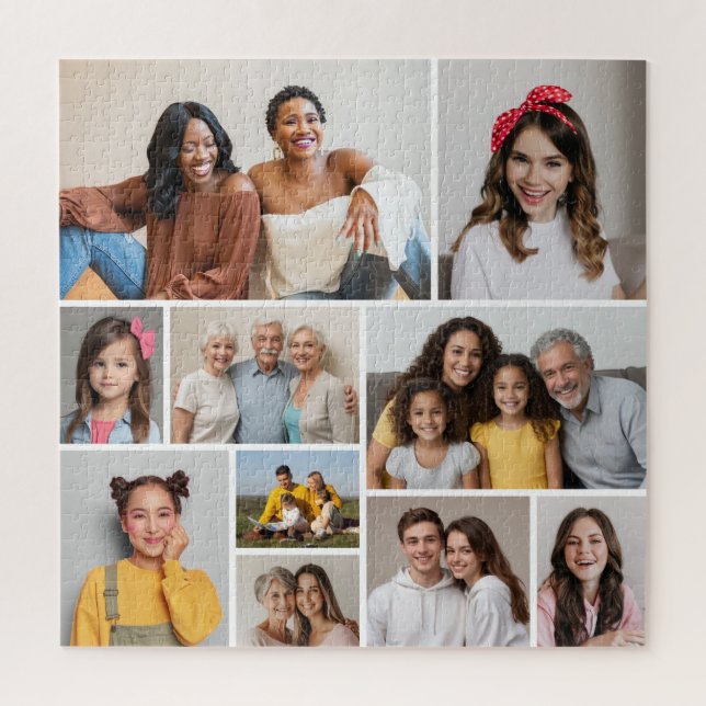 Create Your Own 10 Photo Collage Jigsaw Puzzle (Vertical)