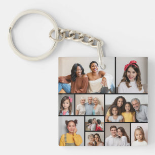 Create Your Own 10 Photo Collage Key Ring