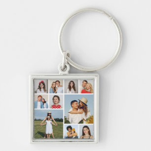 Create Your Own 10 Photo Collage Key Ring